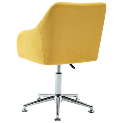 Thomas - Swivel Dining Chairs 6 pcs Yellow Fabric